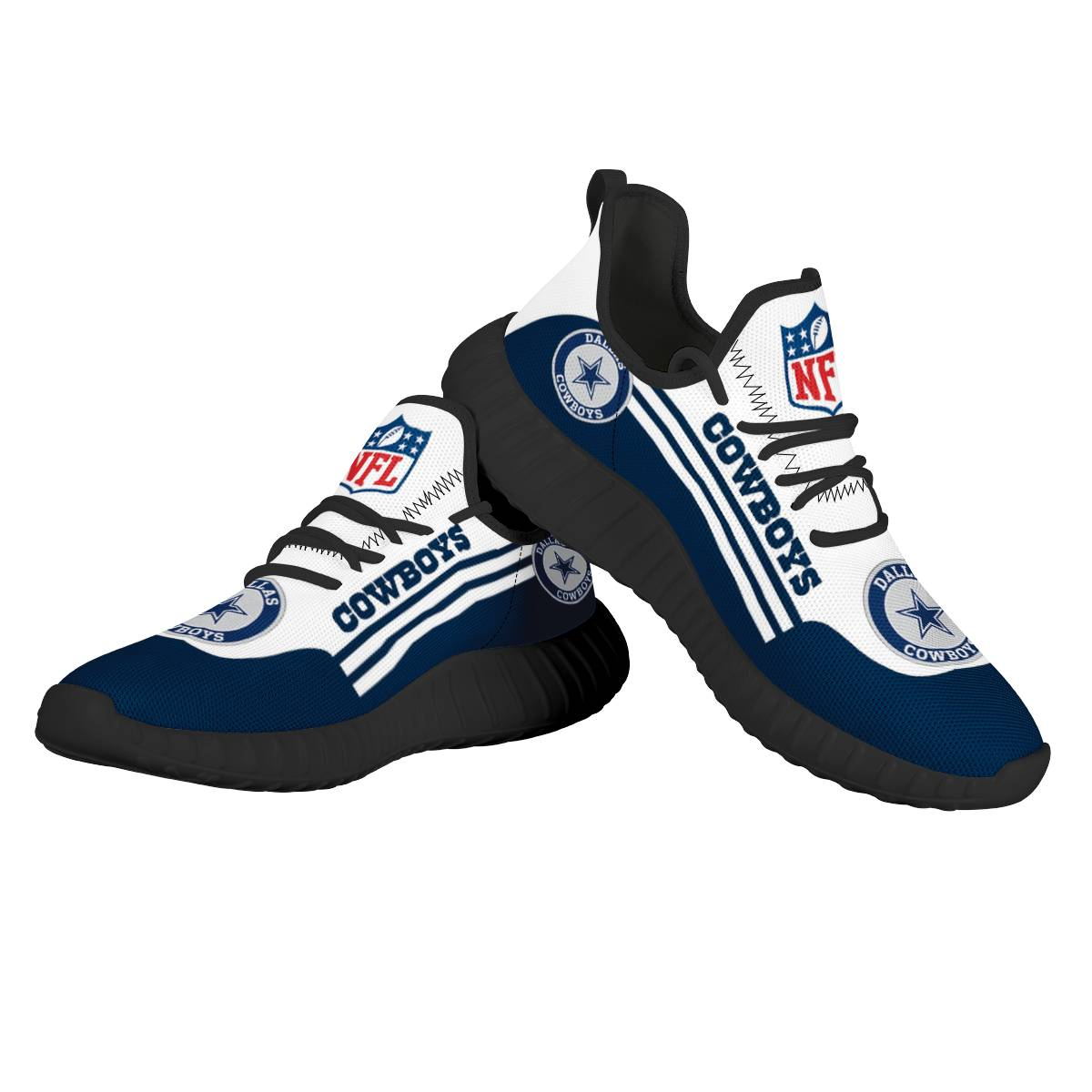 Women's NFL Dallas Cowboys Mesh Knit Sneakers/Shoes 015